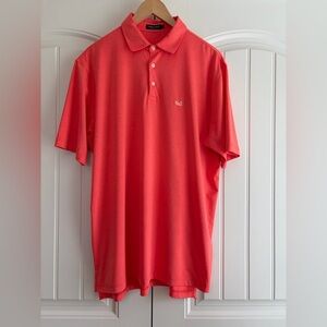 Southern Marsh Orange Pink Performance Polo Shirt Size Large L